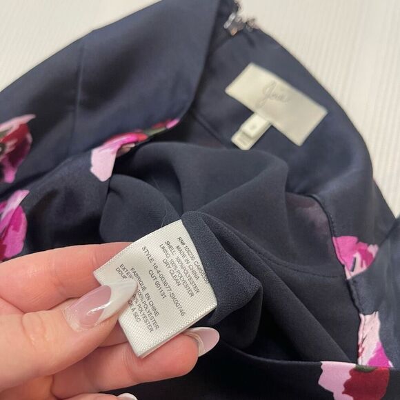 JOIE Alphina Front Drape Floral Print Knee Length Skirt Size 2 - Picture 6 of 10